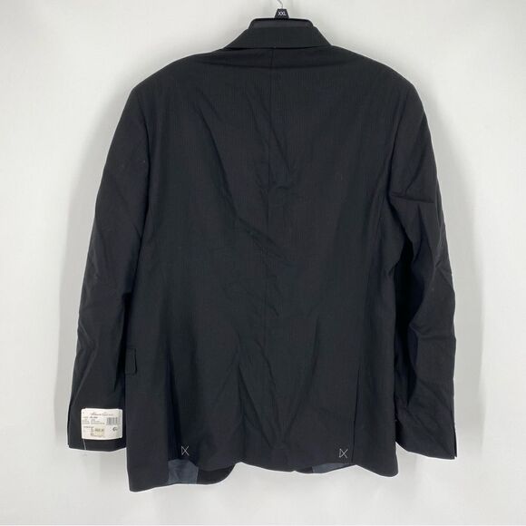 Kenneth Cole New York Men’s Black Pin Striped Wool Suit Jacket Blazer size 44L - Picture 4 of 4